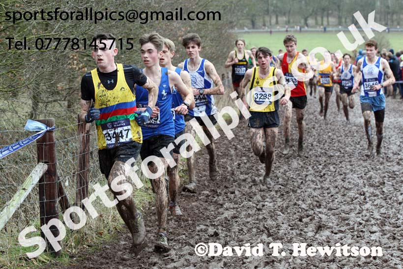 Mens under-17s 2018 British Inter Counties Cross Country Champs., Prestwold Hall, Loughborough. Photo: David T. Hewitson/Sports for All Pics